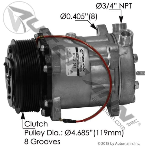 830.31071-Air Conditioning Compressor 7H15 Type, (product_type), (product_vendor) - Nick's Truck Parts