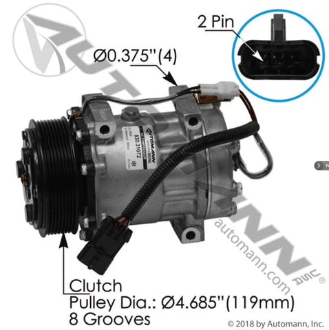 830.31072-Air Conditioning Compressor 7H15 Type, (product_type), (product_vendor) - Nick's Truck Parts