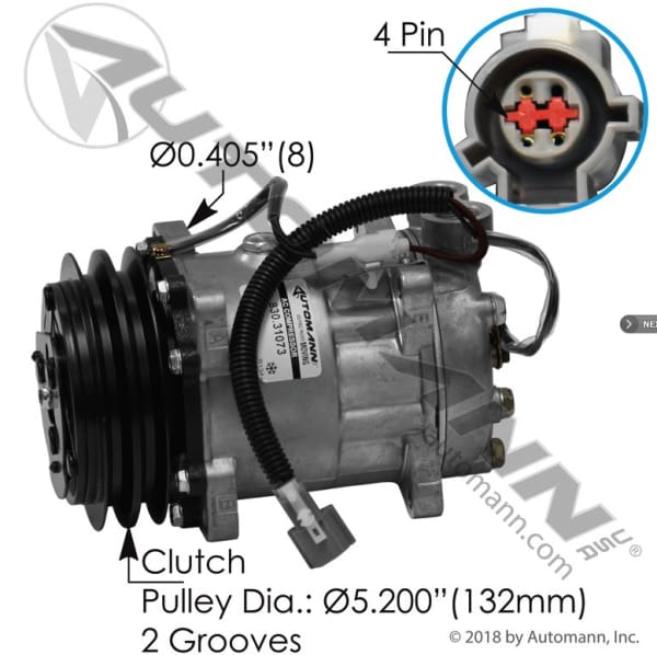 830.31073-Air Conditioning Compressor 7H15 Type, (product_type), (product_vendor) - Nick's Truck Parts