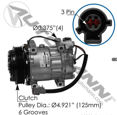 830.31076-Air Conditioning Compressor 7H15 Type, (product_type), (product_vendor) - Nick's Truck Parts