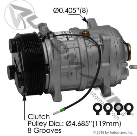 830.31406-Air Conditioning Compressor TM16 Type, (product_type), (product_vendor) - Nick's Truck Parts