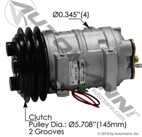 830.31407-Air Conditioning Compressor TM21 Type, (product_type), (product_vendor) - Nick's Truck Parts