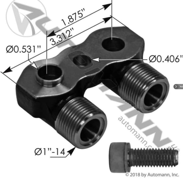 830.31704AC Compressor Manifold FLX Type Nick's Truck Parts
