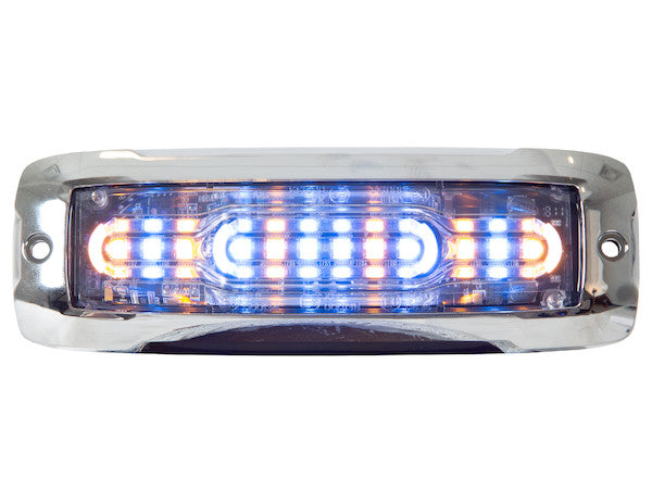 8890308 -Buyers Ultra Thin Wide Angle 5 Inch Amber/Blue LED Strobe Light - Nick's Truck Parts