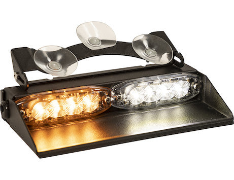 8891026- Buyers 8 In. Amber/Clear Dashboard Light Bar With 8 LED's - Nick's Truck Parts