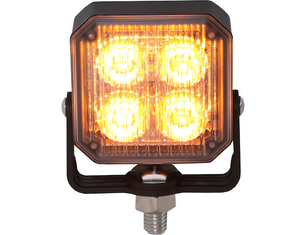 8891800 -Buyers- Post-Mounted 3 Inch Amber LED Strobe Light - Nick's Truck Parts