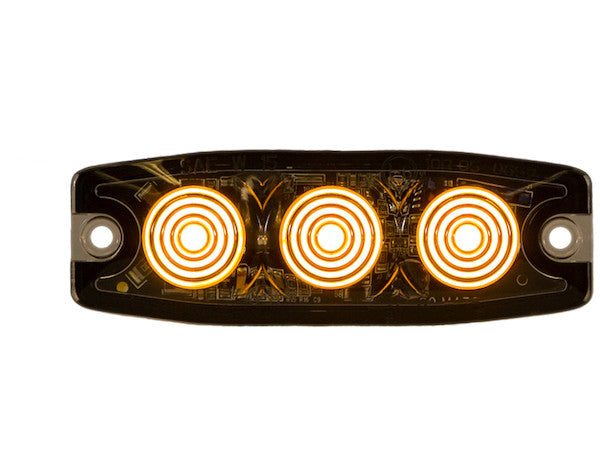 8892230 -Buyers- Ultra Thin 3.5 Inch Amber LED Strobe Light - Nick's Truck Parts