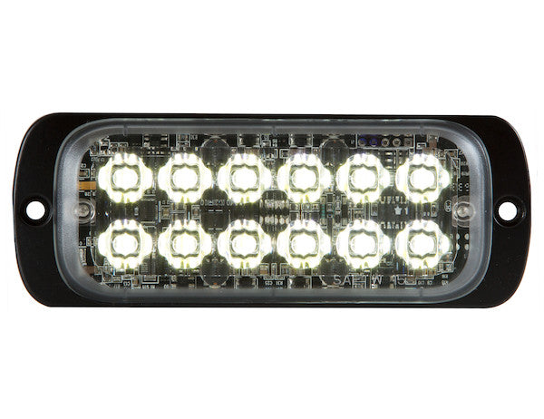 8892601 -Buyers- Thin Dual Row 4.5 Inch Clear LED Strobe Light - Nick's Truck Parts