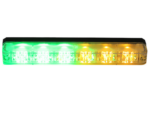 8892810 -Buyers- Ultra Bright Narrow Profile Green/Amber LED Strobe Light - Nick's Truck Parts