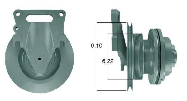 90020-Remanufactured Fan Clutch-Detroit (Core Deposit    $250 Included in Price), (product_type), (product_vendor) - Nick's Truck Parts