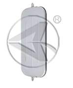 563.9009-7 in. X 16 in. West Coast Rib  Back Mirror-Stainless Steel, (product_type), (product_vendor) - Nick's Truck Parts