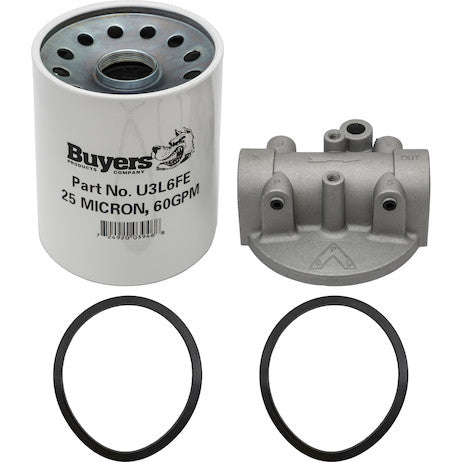 HFA22525 -Buyers 50 GPM Return Line Filter Assembly 1-1/4 Inch NPT/25 Micron/25 PSI Bypass - Nick's Truck Parts