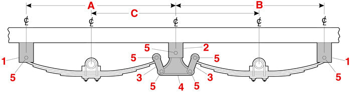 HK-105- Suspension Kit for Tandem Axle - Nick's Truck Parts