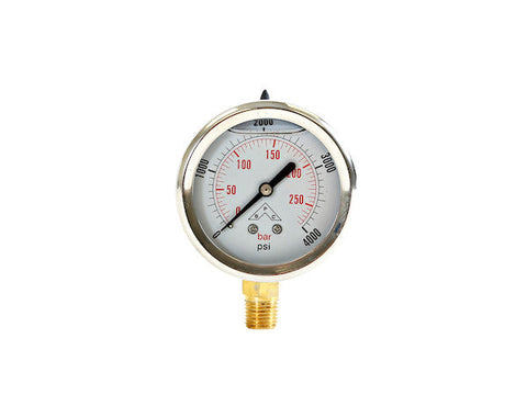 HPGS4- Buyers Silicone Filled Pressure Gauge - Stem Mount 0-4,000 PSI - Nick's Truck Parts