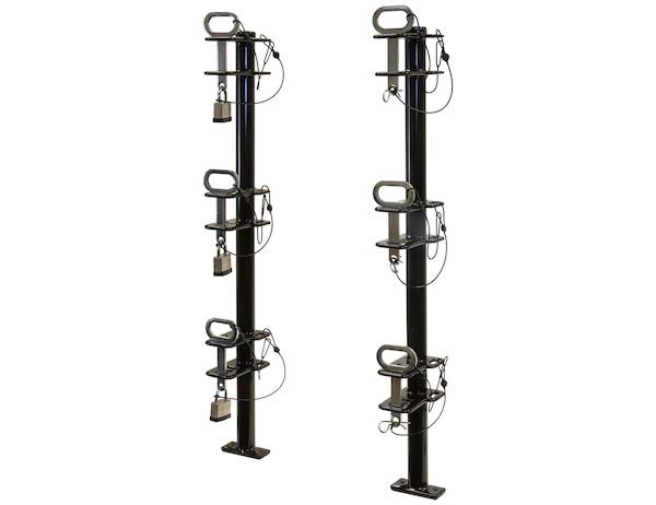 Buyers- LT13- 3-Position Channel Style Lockable Trimmer Rack For Open Landscape Trailers - Nick's Truck Parts