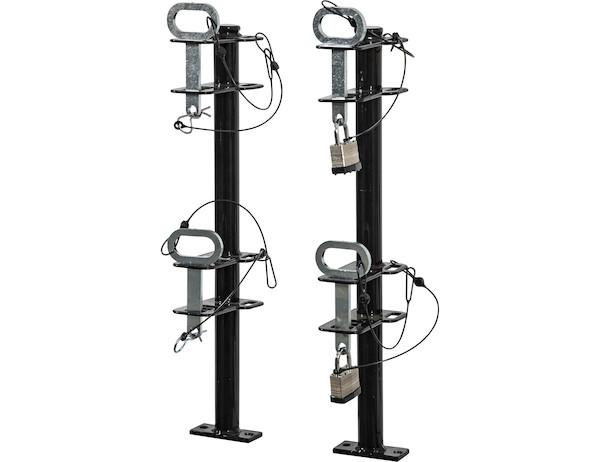 LT18- 2 Position Channel-Style Lockable Trimmer Rack For Open Landscape Trailers, (product_type), (product_vendor) - Nick's Truck Parts