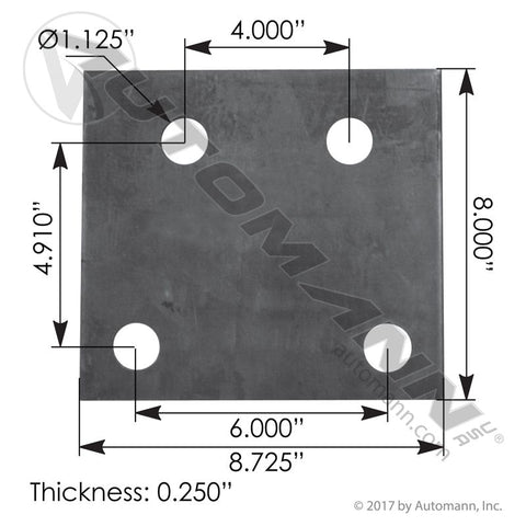 M62514- Trunnion Stand Shim Tra 1/4in Mack - Nick's Truck Parts