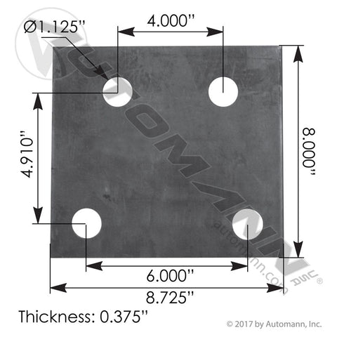 M62538 - Trunnion Stand Shim Tra 3/8in Mack - Nick's Truck Parts