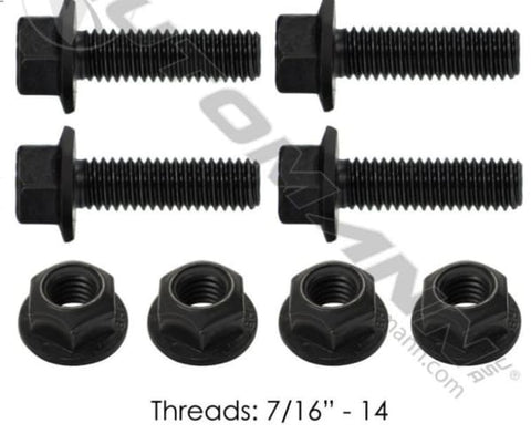 BKC716112GR8-Ford Frame Hanger Bolt Kit, (product_type), (product_vendor) - Nick's Truck Parts