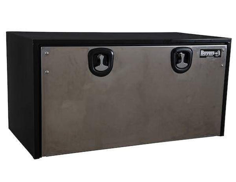 Buyers-1704710-24 in. X 24 in. X 48 in. Black Box with  Polished Stainless Door Underbody, (product_type), (product_vendor) - Nick's Truck Parts