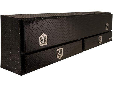 Buyers-1725641-21x13.5/10x72 Inch Black Diamond Tread Aluminum Contractor Truck Box With Drawer, (product_type), (product_vendor) - Nick's Truck Parts