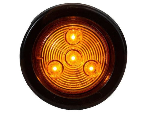 Buyers-5622202-2 Inch Amber Round Marker/Clearance Light With 4 LEDs Kit (Includes Grommet), (product_type), (product_vendor) - Nicks Truck Parts