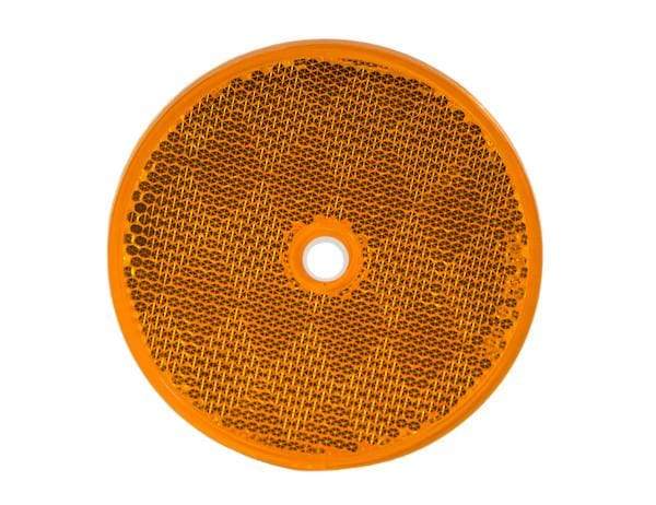 Buyers-5623317-3.1875 Inch Amber Round DOT Bolt-On Reflectors, (product_type), (product_vendor) - Nick's Truck Parts