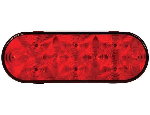 Buyers-5626550-6 Inch Oval Stop/Turn/Tail Light With 10 Clear LEDs, Red Lens (Pkg of 10), (product_type), (product_vendor) - Nick's Truck Parts