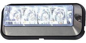 Buyers-8891006-Rectangular Clear LED Quad Flash Strobe Light, 12-36V, (product_type), (product_vendor) - Nick's Truck Parts
