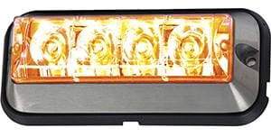 Buyers-8891104-Rectangular Amber LED Strobe Light, 12-36V, (product_type), (product_vendor) - Nicks Truck Parts