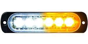 Buyers-8891902-Rectangular Amber/Clear LED Thin Mount Horizontal Strobe Light, 12-24V, (product_type), (product_vendor) - Nicks Truck Parts