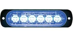 Buyers-8891904-Rectangular Blue LED Thin Mount Horizontal Strobe Light, 12-24V, (product_type), (product_vendor) - Nicks Truck Parts