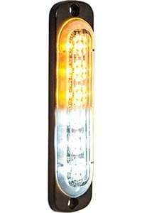 Buyers-8891912-Rectangular Amber/Clear LED Thin Mount Vertical Strobe Light, 12-24V, (product_type), (product_vendor) - Nick's Truck Parts