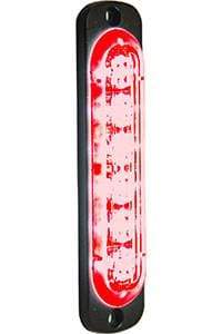 Buyers-8891913-Rectangular Red LED Thin Mount Vertical Strobe Light, 12-24V, (product_type), (product_vendor) - Nicks Truck Parts