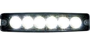 Buyers-8892201-Rectangular Clear LED Thin Mount Horizontal Strobe Light, 12-24V, (product_type), (product_vendor) - Nicks Truck Parts