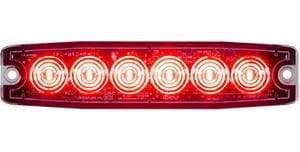 Buyers-8892203-Rectangular Red LED Thin Mount Horizontal Strobe Light, 12-24V, (product_type), (product_vendor) - Nicks Truck Parts