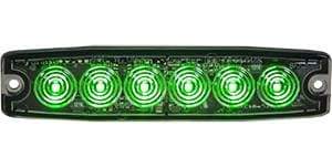 Buyers-8892209-Rectangular Green LED Thin Mount Horizontal Strobe Light, 12-24V, (product_type), (product_vendor) - Nick's Truck Parts