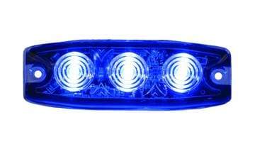 Buyers-8892234-3.4in. Ultra-Thin Strobe, Blue, (product_type), (product_vendor) - Nick's Truck Parts