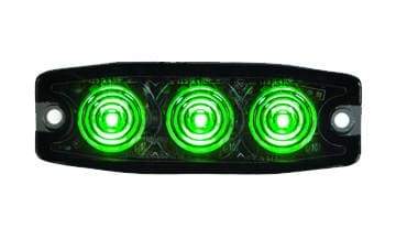 Buyers-8892239-3.4in. Ultra-Thin Strobe, Green, (product_type), (product_vendor) - Nick's Truck Parts