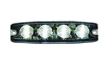 Buyers-8892241-4.38in. Ultra-Thin Strobe, Clear, (product_type), (product_vendor) - Nick's Truck Parts