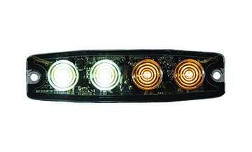 Buyers-8892242-4.38in. Ultra-Thin Strobe, Amber and Clear, (product_type), (product_vendor) - Nicks Truck Parts