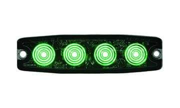 Buyers-8892249-4.38in. Ultra-Thin Strobe, Green, (product_type), (product_vendor) - Nick's Truck Parts