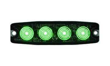 Buyers-8892249-4.38in. Ultra-Thin Strobe, Green, (product_type), (product_vendor) - Nicks Truck Parts