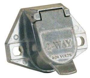 Buyers-TC1002-2-Pin Truck End Trailer Connector-Metal (Round), (product_type), (product_vendor) - Nick's Truck Parts