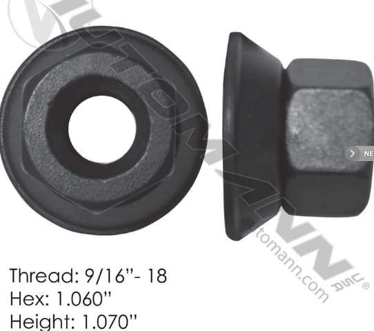 E-10234-Flanged Nut (Two Piece), (product_type), (product_vendor) - Nick's Truck Parts