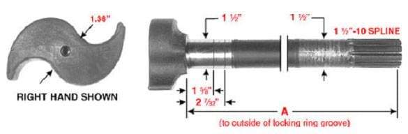 E-1425-Air Brake S Camshaft, (product_type), (product_vendor) - Nick's Truck Parts
