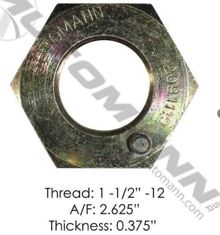 E-2299-Axle Spindle Nut, (product_type), (product_vendor) - Nick's Truck Parts