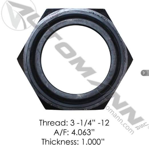 E-2466-Axle Spindle Nut, (product_type), (product_vendor) - Nick's Truck Parts