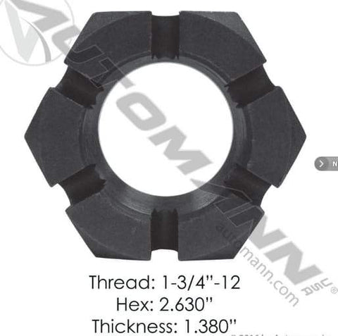 E-2662-Axle Spindle Nut, (product_type), (product_vendor) - Nick's Truck Parts