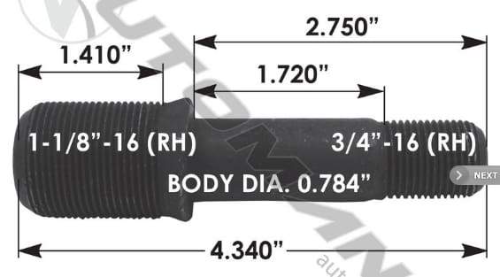 E-3728R-Round Collar Should Stud, (product_type), (product_vendor) - Nick's Truck Parts